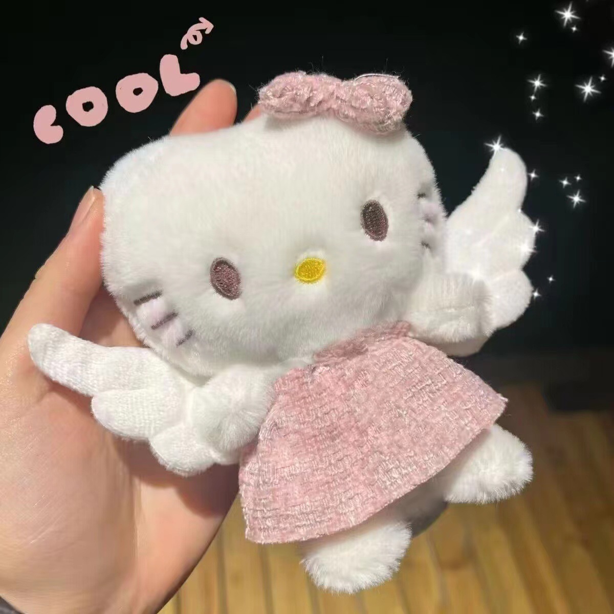 Cartoon Angel Kaidi Cat Bag Keychain Pendant Bow JK Skirt Hanging Factory Wholesale KT Cat Doll