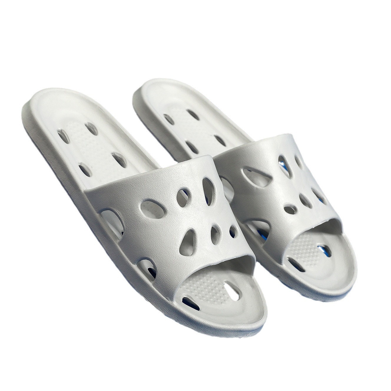 Eva Cheese Hole Slippers Summer Temu Dropshipping Hollow Bathroom Drainage Soft-Soled Sandals for Men and Women Breathable and Comfortable