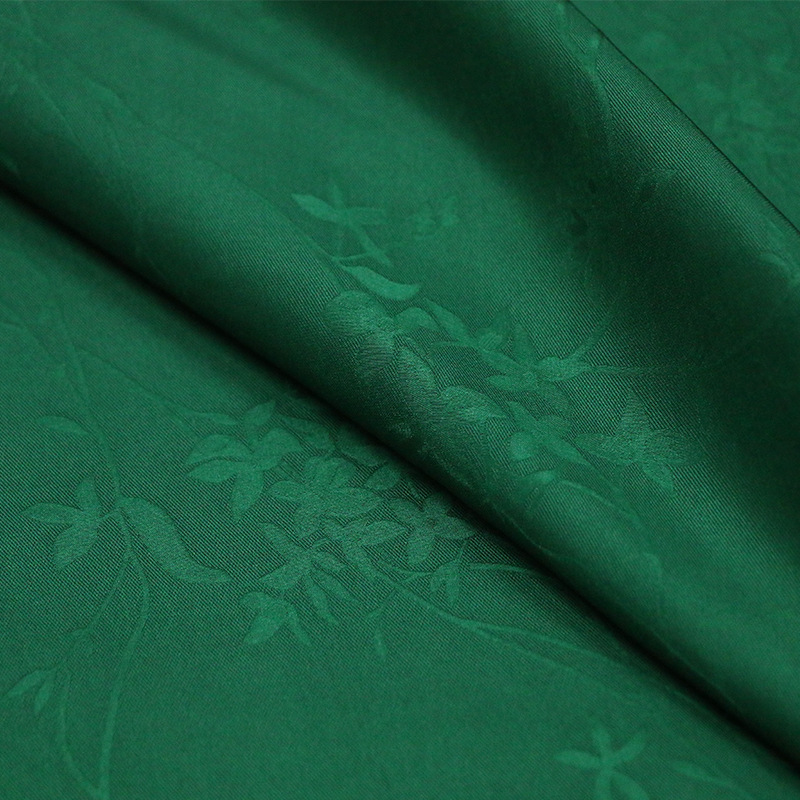 Star Same Style Silk Fabric New Chinese Style Jacquard Fried Street Green Suit Hanfu Cheongsam Mulberry Silk Fabric Spot