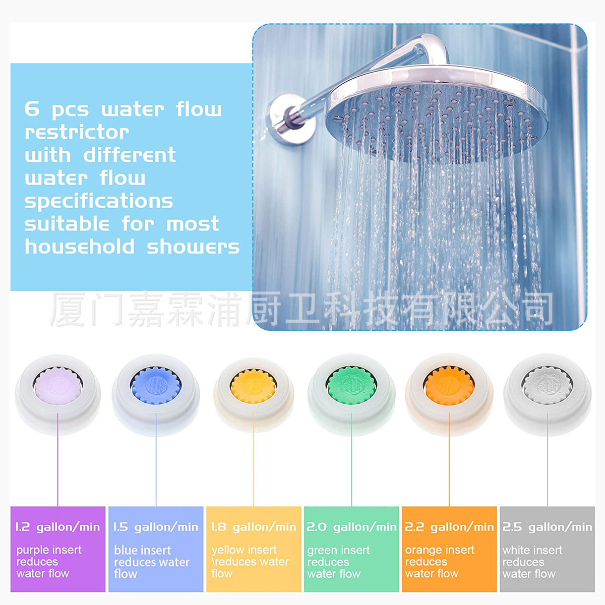 Shower Top Spray Accessories Water-Saving Piece Handheld Shower Flow Control Piece Bathroom Accessories Shower Water-Saving Piece Water-Saving Valve
