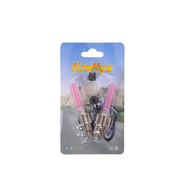 White Flower Stick Colorful Hot Wheel Bicycle Battery Car Motorcycle Car Gas Nozzle Light Hot Wheel Valve Light
