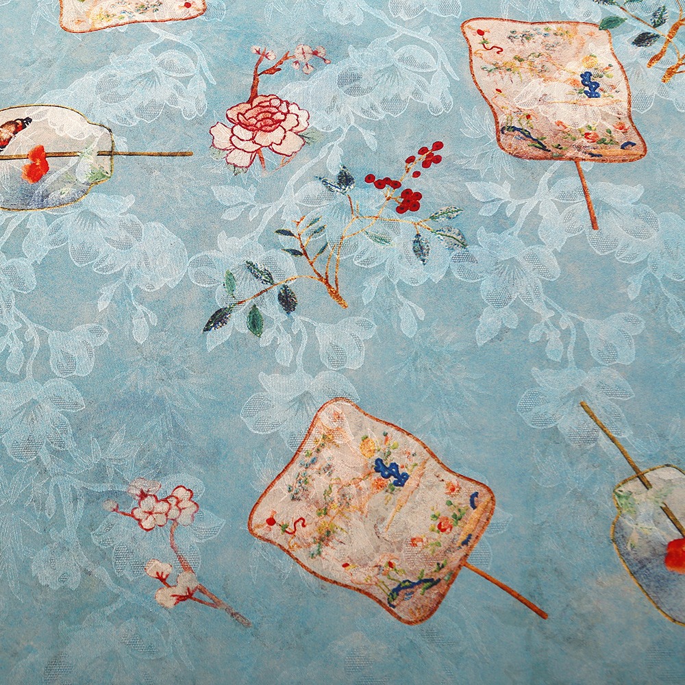 New Simulated Silk Fragrant Cloud Yarn Cool Double-Sided Printed Clothing Fabric Glossy Drape Silky Dress Top