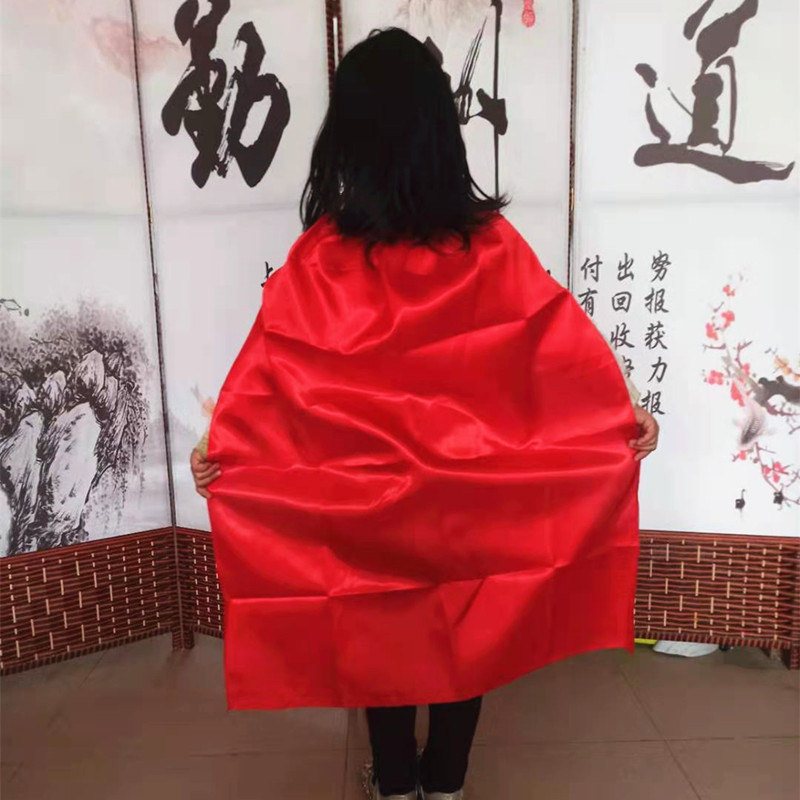 Хэллоуинский красный плащ Супермена с золотой отделкой, детская золотая палочка, желтый плащ стиля Сунь Укуна