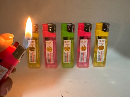 Factory Wholesale Disposable High-grade Plastic Transparent Open Flame Small Round Machine Lighter Batch Can Be Customized for Advertising