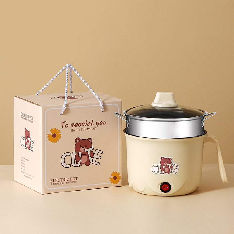 Electric Cooking Pot Multifunctional Electric Hot Pot Small Mini Student Home Dormitory Electric Hot Pot Instant Noodle Pot Gift Box Wholesale