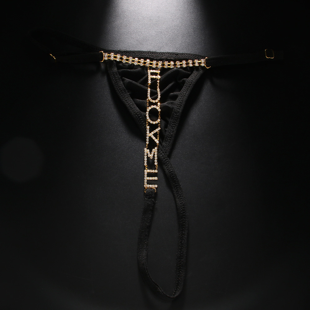 Europe and the United States cross-border hot trend letter underwear chain sexy hot sexy nightclub with adjustable body chain women