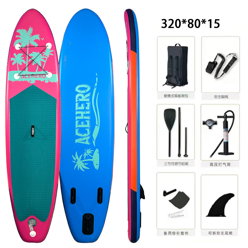 2025 New Inflatable Paddle Board Stand-Up Water Surfboard Sup Leisure Lure Paddle Board Boat Novice