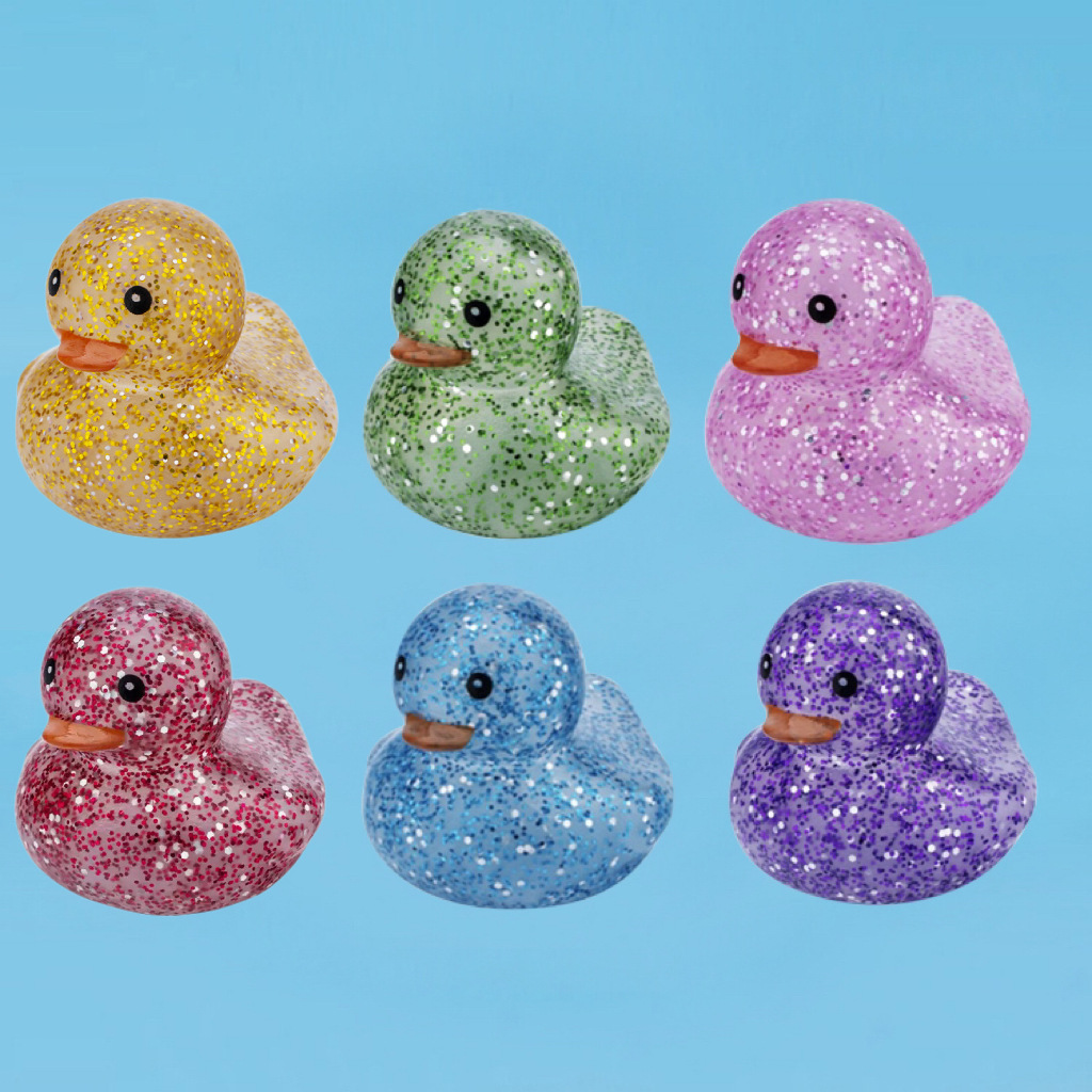 Соседство с маленькой желтой уткой блестки цветная утка кросс-граница электронная коммерция звук блестки утка украшения маленькие подарки