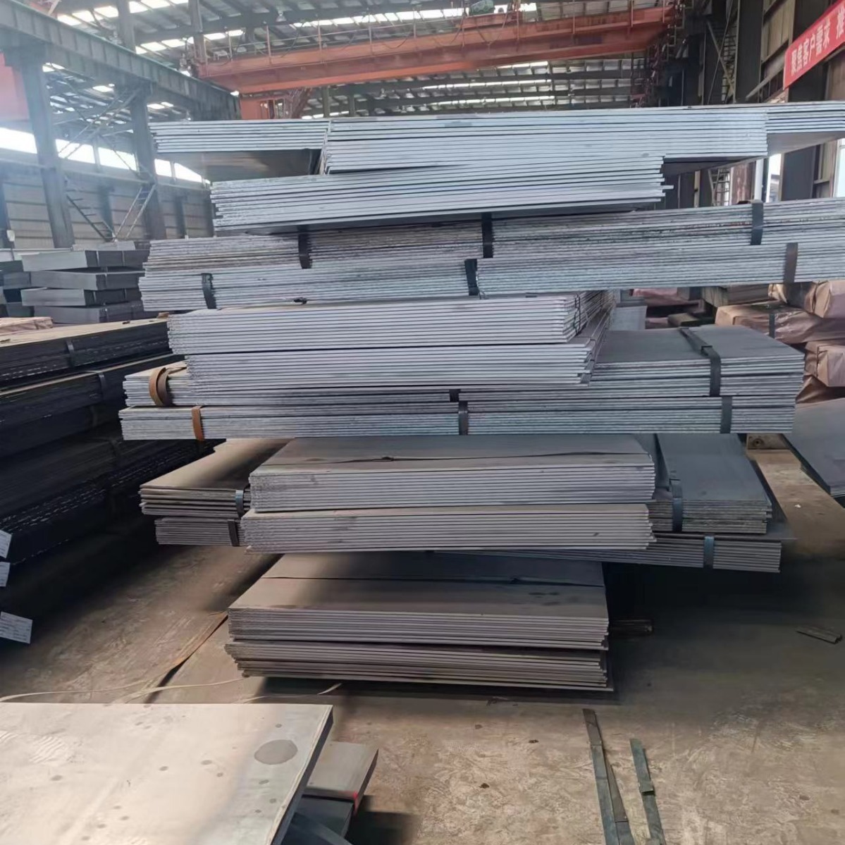 Export SPA-H weather resistant steel plate, Q235NH flat steel processing, garden landscape special material in stock