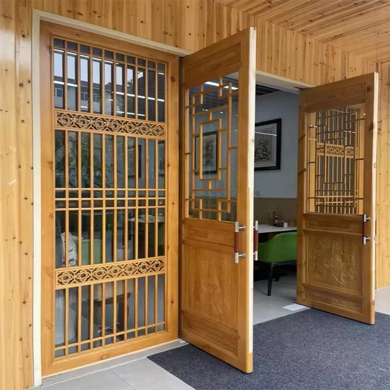 Customized Dongyang Wood Carving Antique Doors and Windows Solid Wood Wooden Doors Bedroom Doors Wooden Doors Partition Walls Cut Out Doors and Windows Simple Doors and Windows