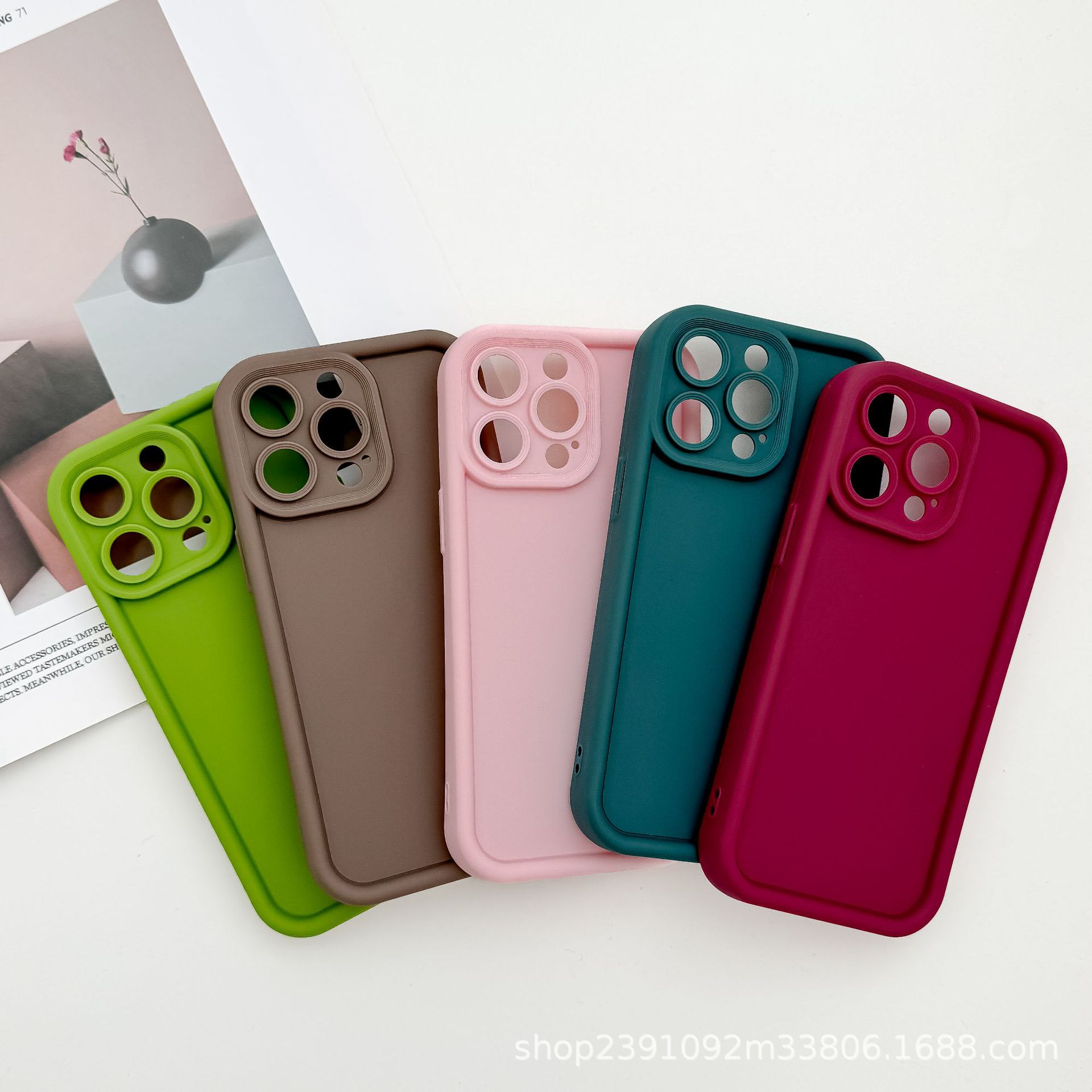 Cross-Border Hot Selling Suitable for Iphone17 Pure Color Sky Eye Ladder Mobile Phone Case Ip16 Apple 15 Emery Mobile Phone Case