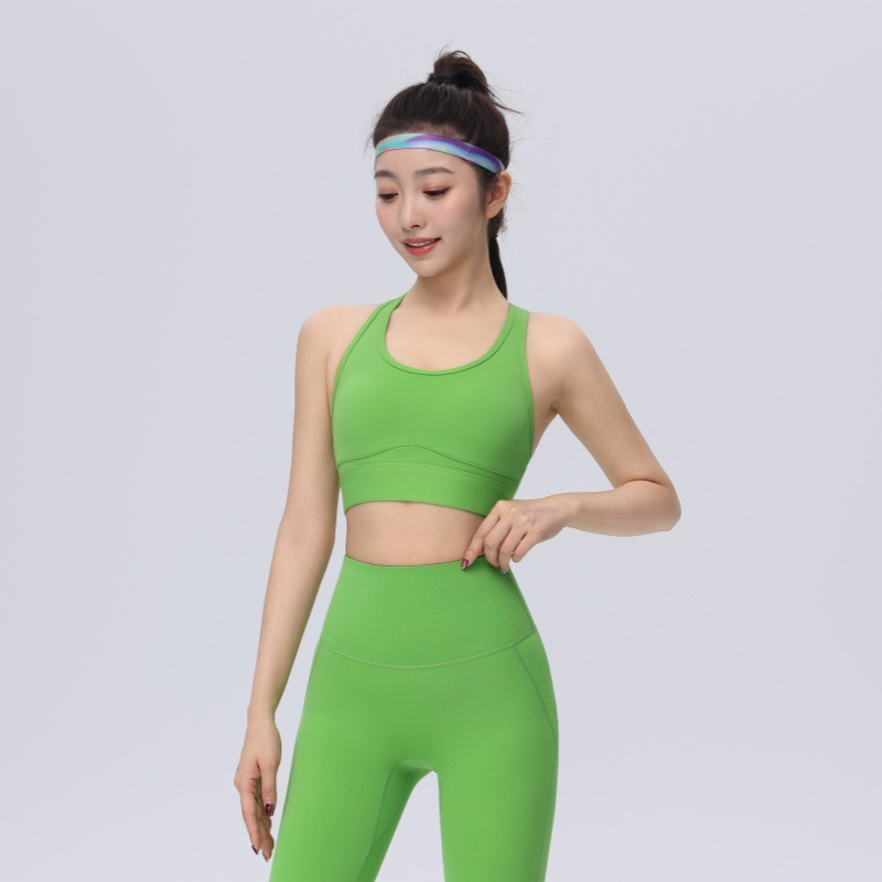 Cross-border high-strength bra back sports underwear integrated sports bra gather shockproof yoga running fitness