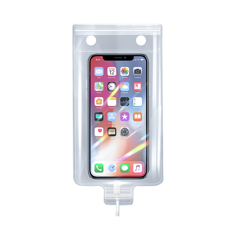 Takeaway Rider Special Mobile Phone Waterproof Bag HD Rechargeable Touch Screen Bracket Fixed Rain Cover Mobile Phone Rain Cover