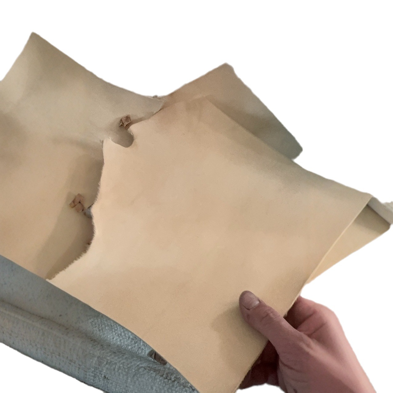 DIY 4.0mm Thick Vegetable Tanned Leather, Special Yellow Cow Head Leather for Shoe Materials