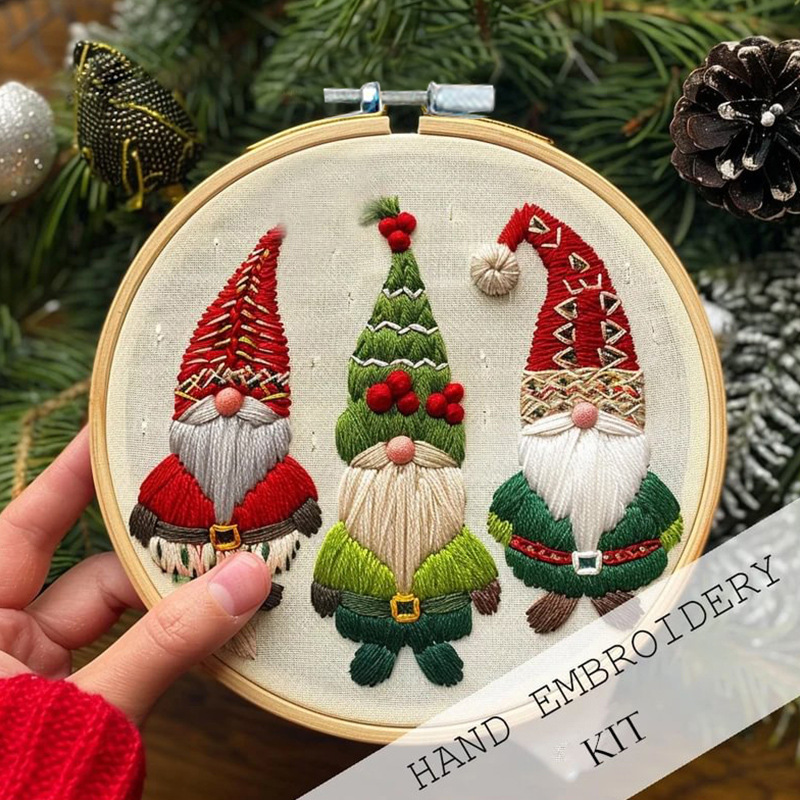Cross-border New Embroidery Christmas Embroidery KIT Christmas Kit Embroidery Handmade DIY Material