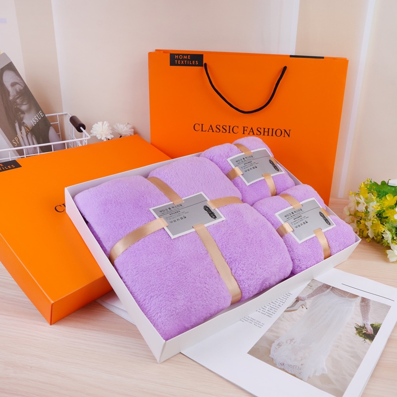 Коробка с полотенцем, три предмета, свадебный подарок, корпоративный подарок