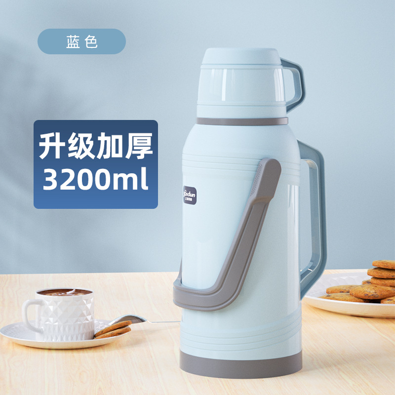 Plastic Old-Fashioned Thermos Thermos Thermos Student Dormitory with 8 Pounds 3.2 Liter Boiling Water Bottle Large Capacity Glass Liner