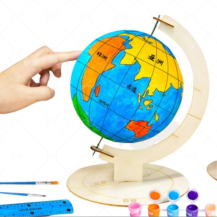 globe handmade material foam ball round ball earth model diy suit junior high school students homemade hand painting