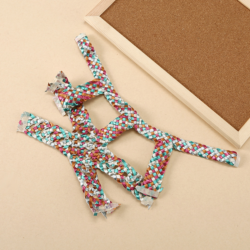 Foreign Trade Wholesale Customized Hand-Woven Sandals and Slippers Mesh Cut Out Toe Shoe Upper Accessories Semi-Finished Shoe Materials