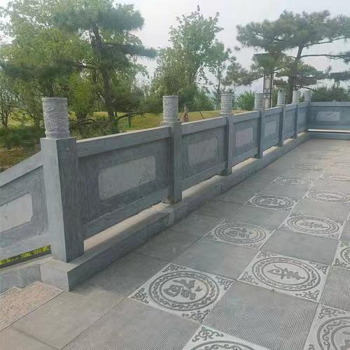 Granite Stone Railings, Marble Guardrails, River Stone Carved Railings, Villa Temple Pond Fence Stone Railings