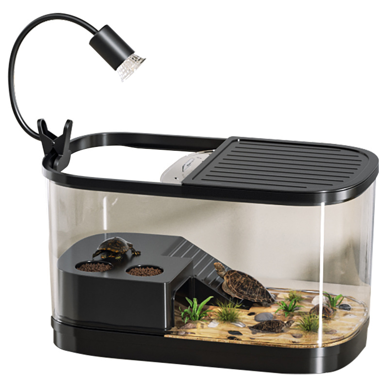 Tortoise Feeding Tank Ecological Landscape Household Small Luxury Villa Climbing Table Drainable Special Box for Tortoise Tank