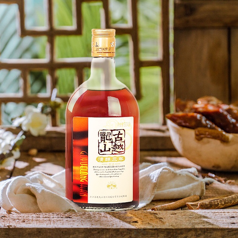 Shaoxing yellow rice wine Guyue Longshan Qingchun 3-year-old Huadiao wine glutinous rice wine shochu cooking wine soaked donkey-hide gelatin 500ml bottle