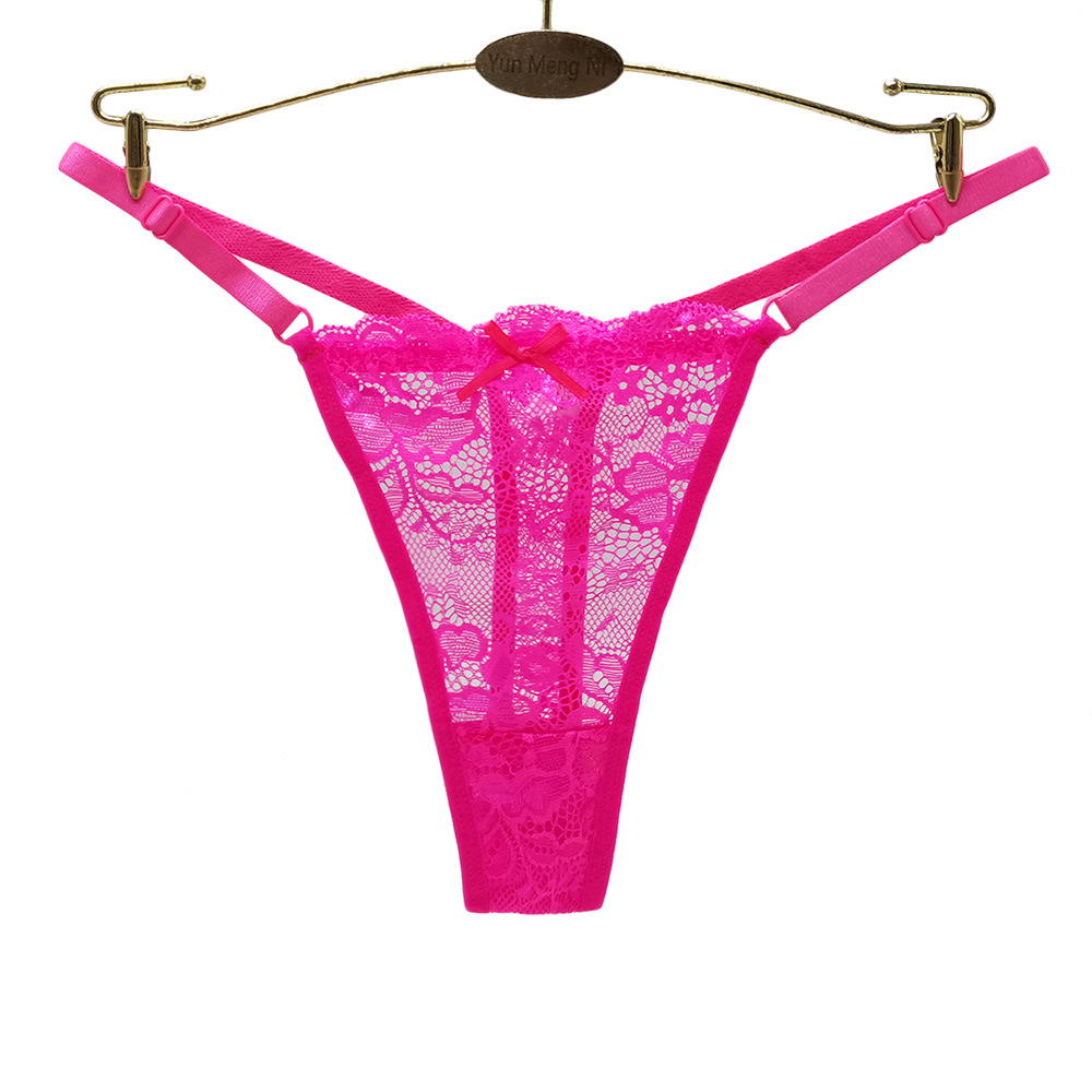 Cross-Border Export Women's Thong Panties/T-Pants Lace Cut Out Ebay Supply Women's Panties Wholesale