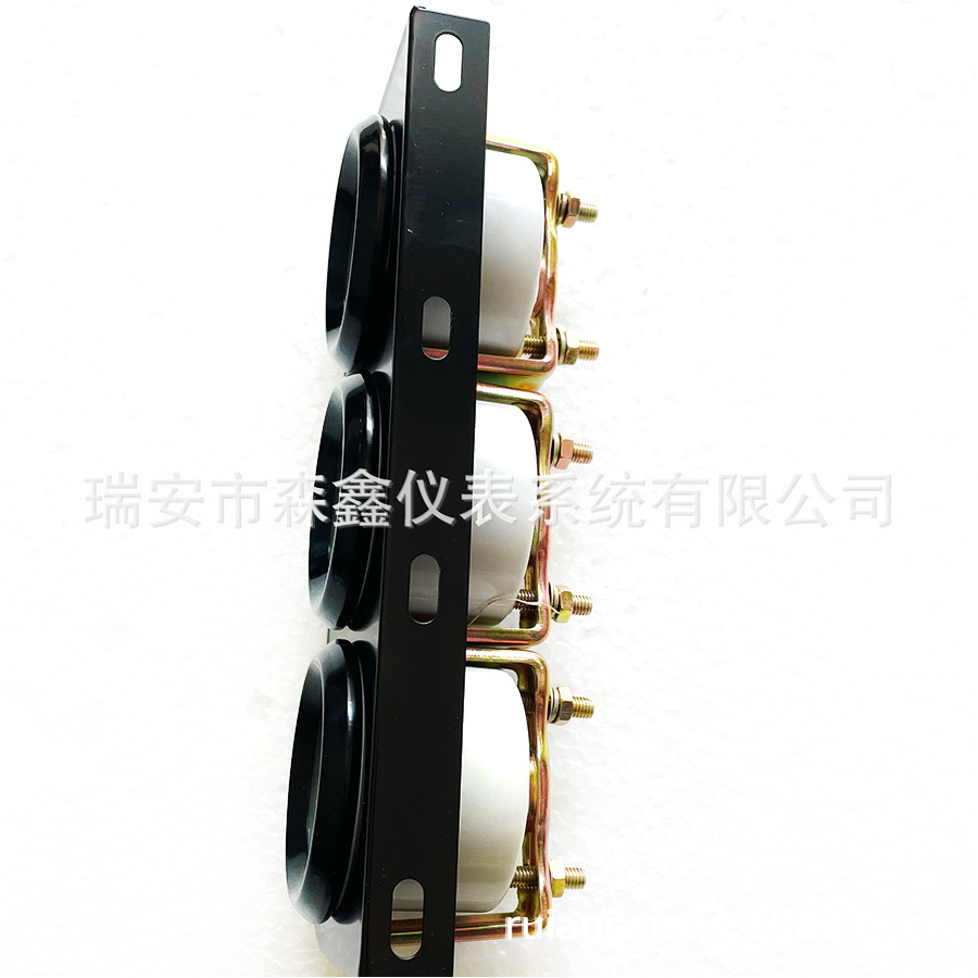 Car Modified Instrument Voltmeter Water Temperature Meter Hydraulic Meter Triple Meter 2" 52mm Black Background Black Cover White Shell Manufacturer