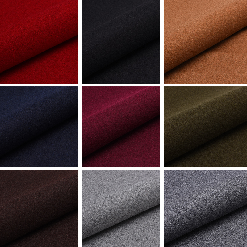 Flannel Fabric, Thick Imitation Wool Blended Plain Flannel, Imitation Wool Coat Fabric