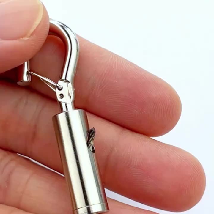 304 Stainless Steel Wire Rope Aluminum Sleeve Pressed Lighting Accessories Panel Light Sling Rope Billboard Lighting Safety Rope