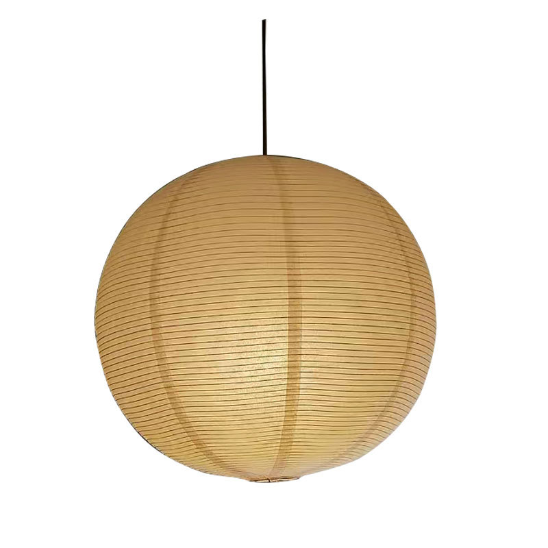 Japanese-style Noguchi Paper Art Round Ball Chandelier Living Room Restaurant Cafe Homestay Clothing Store Decoration Internet Celebrity Lampshade