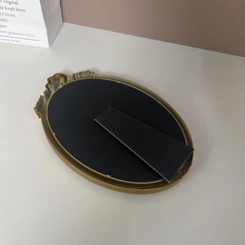 Factory wholesale Golden retro makeup mirror photo props decorative desktop desktop mirror cross-border supply European style