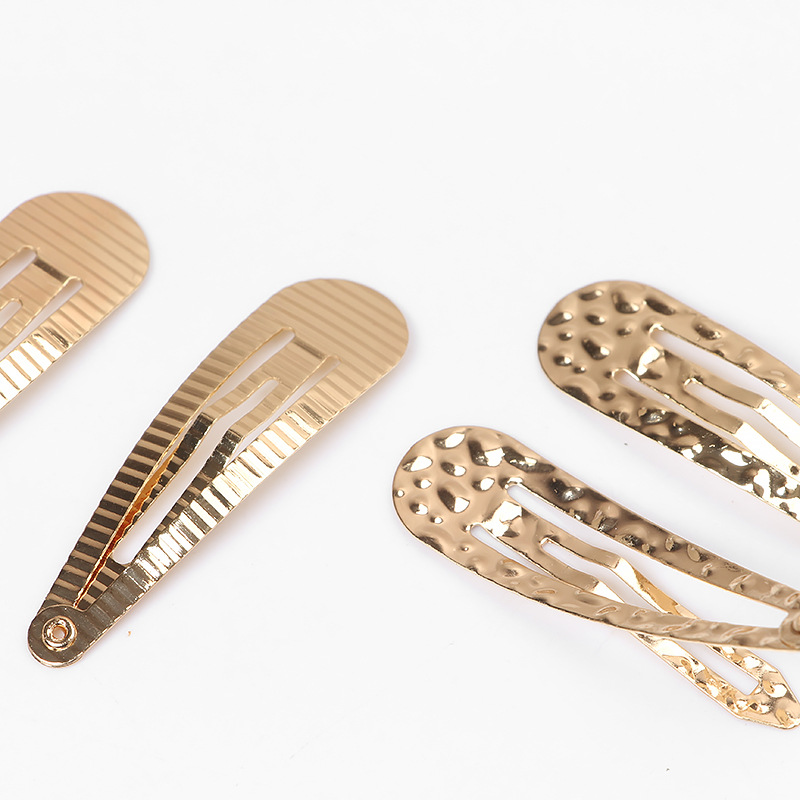 Korean Style New Ins Style Metal bb Clip Golden Bump Hair Clip All-match Simple Side Clip Internet Celebrity Bangs Clip