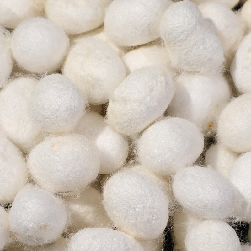 Farmhouse Natural Double Palace Mulberry Silk Cocoon Drying Can Be Spun into Silk Handmade Silk Bag Silk Quilt Raw Material 1 Catties 500 Grams