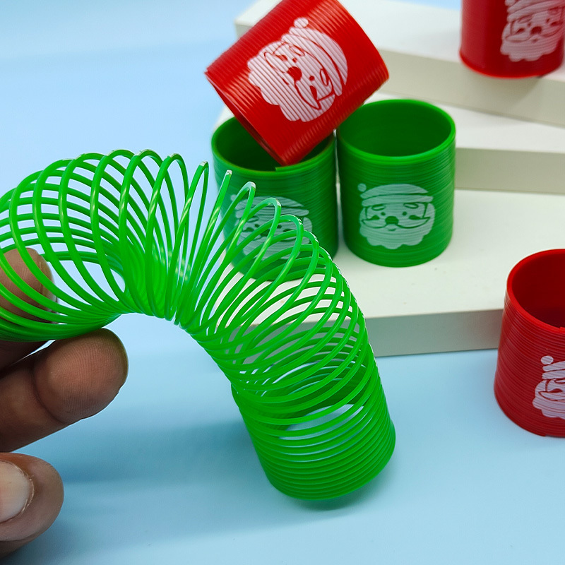 Mini spring ring Christmas magic hula ring puzzle nostalgic rainbow ring stall toys wholesale