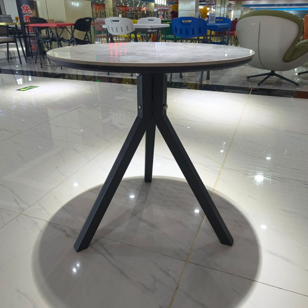 Light Luxury Modern Iron Side Table Living Room Slate Corner Table Small Coffee Table Bedside Table Round Table Simple Sofa Side Cabinet Side Table