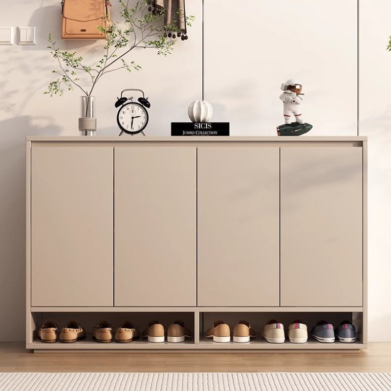 Solid Wood Shoe Cabinet Household Door Outside Corridor Entrance Entrance Cabinet Multi-layer Locker Wall-leaning Large Capacity Hall Cabinet
