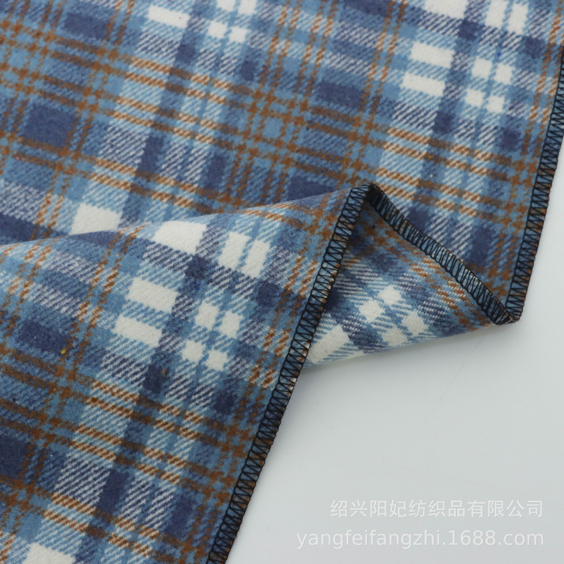 Yarn-Dyed Woolen Wheat Plaid Brushed Fabric, Autumn and Winter Shoes, Hats, Jackets, Luggage Fabrics, Wholesale in Stock