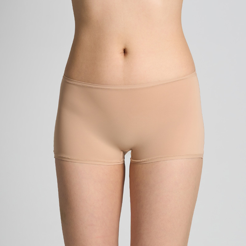 Skims Kardashian Same Style Underwear Cross-Border Popular High-Elastic Nude Antibacterial Mid-Waist Sports Boxer Briefs