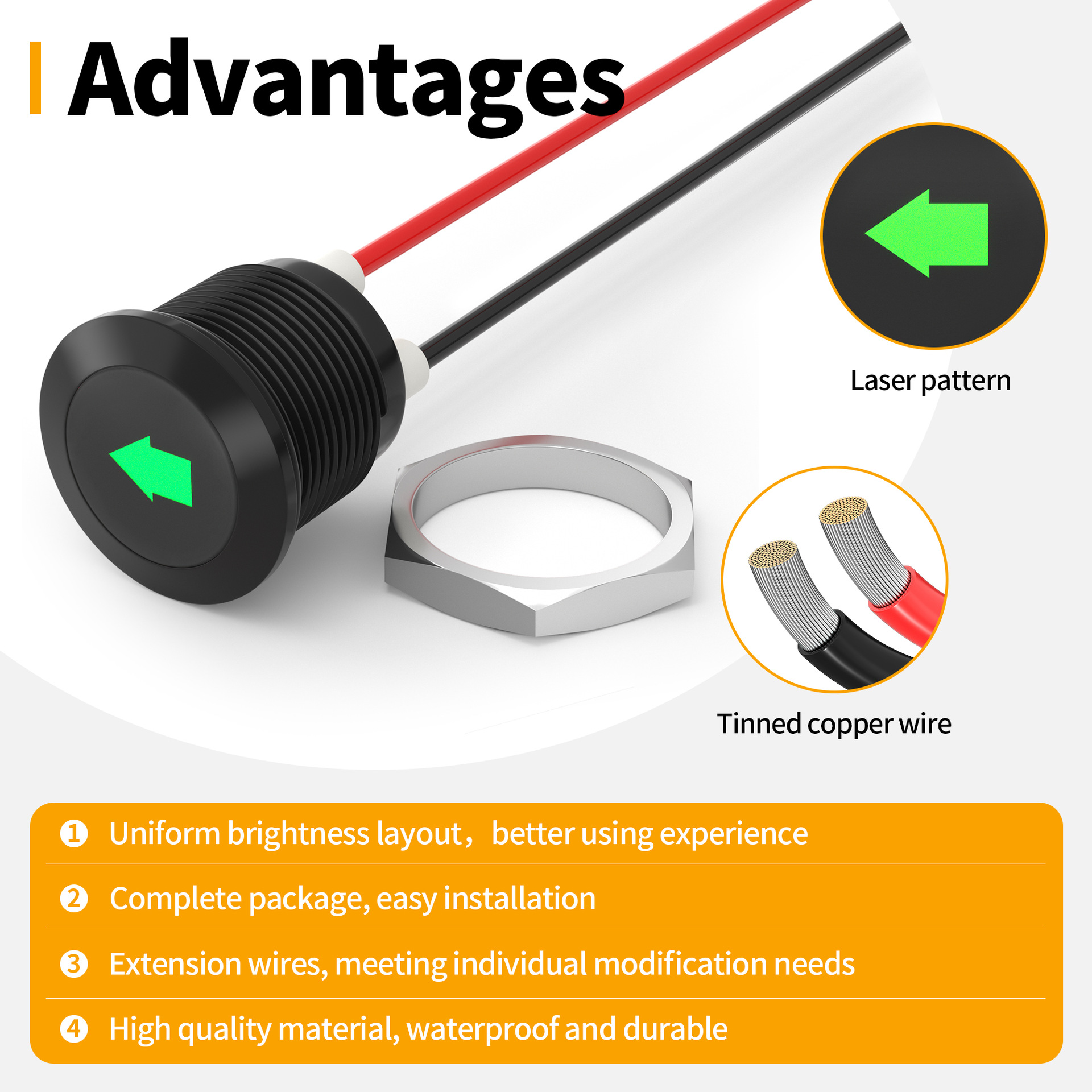 IP67 waterproof 12mm metal signal lamp waterproof signal indicator LED indicator power indicator