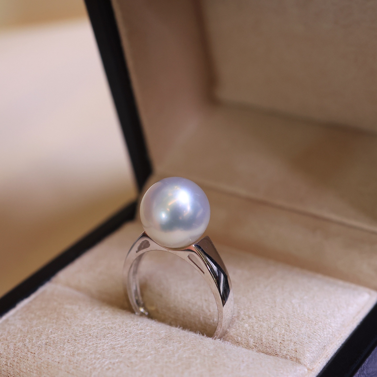 Платина Pt900 аксессуары толстое золотое легкая версия кольца изображение с бусинами 10-11мм бусины не включены