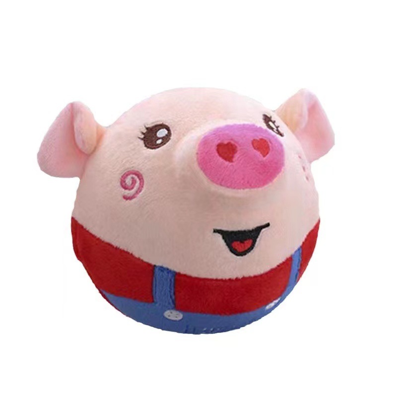 Shake Tone with Jumping Pig Can Learn to Talk Music Jumping Ball Toy Removable and Washable Plush Toy Cross-border Best Selling