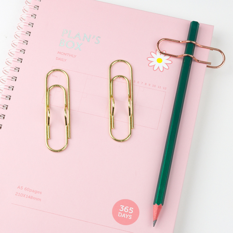 Multi-color notebook creative love pen holder metal fixed buckle portable pencil clip pen clip wholesale