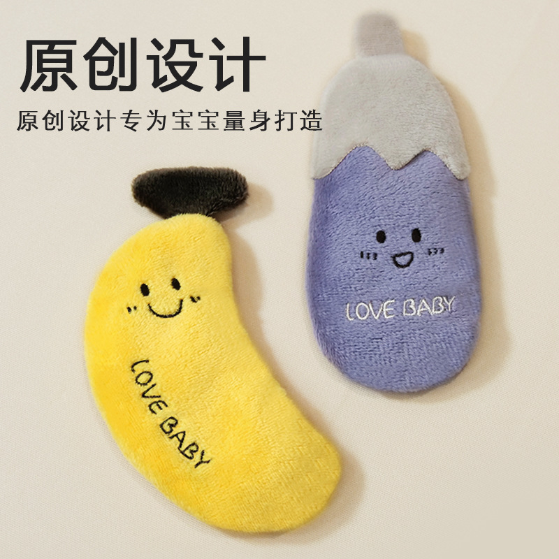 Baby Anti-Startle Soothing Handheld Sleep Toy, Sleep Aid, Chewable Strap Handheld Doll Carrot