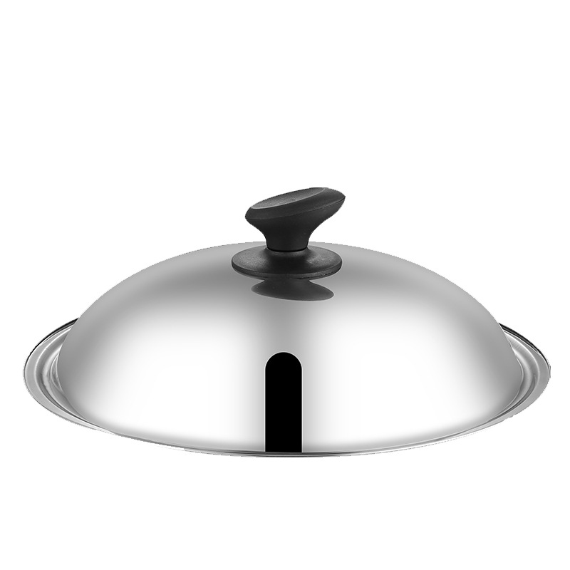 Manufacturer Wholesale Stainless Steel Pot Lid Explosion-Proof Glass Visual Combination Lid Wok Flats Bottom Large Pot Lid 28Cm-40Cm