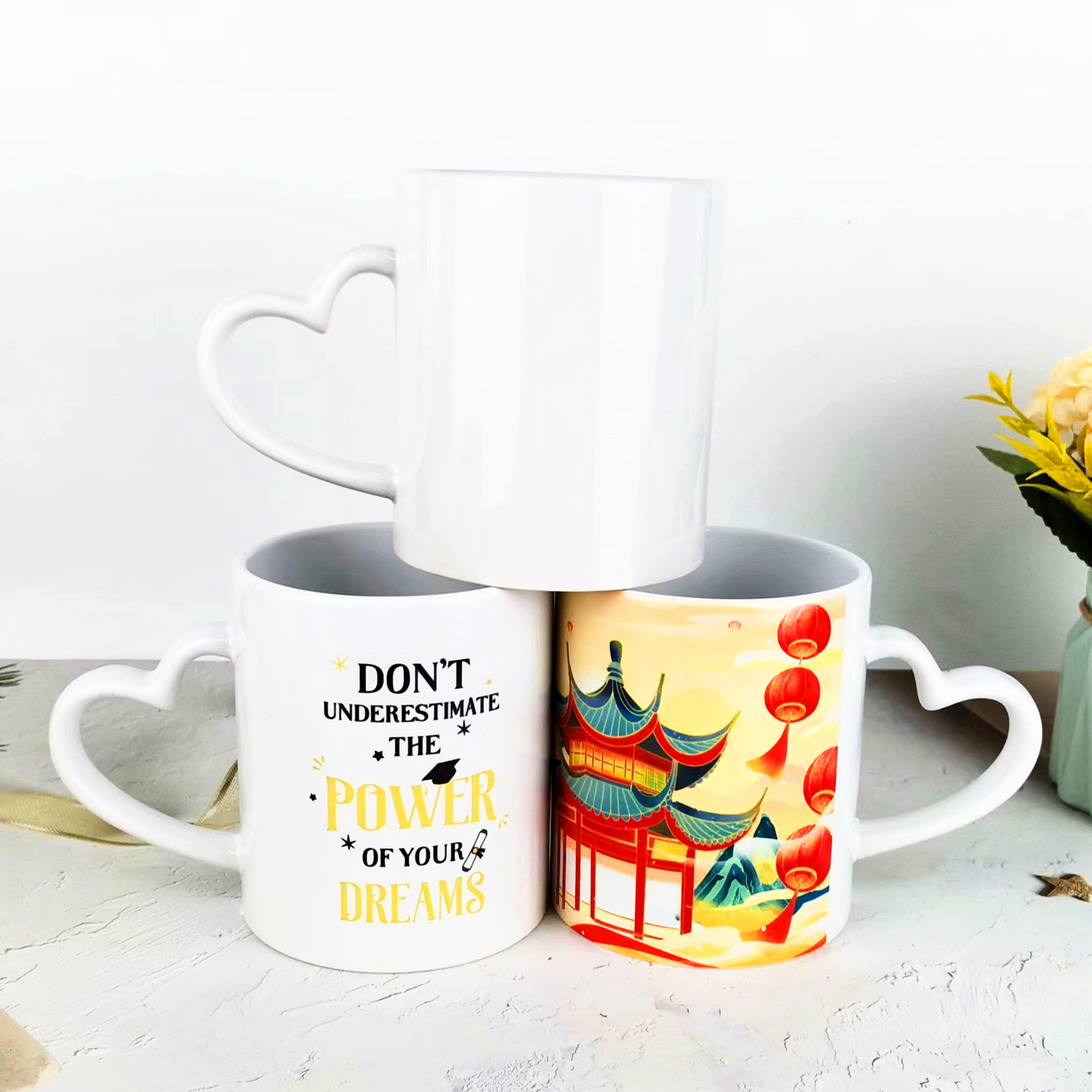 11oz Sublimation Blank Coated Cup European and American Aaa Grade Thermal Transfer Ceramic Mug Sublimation Cup