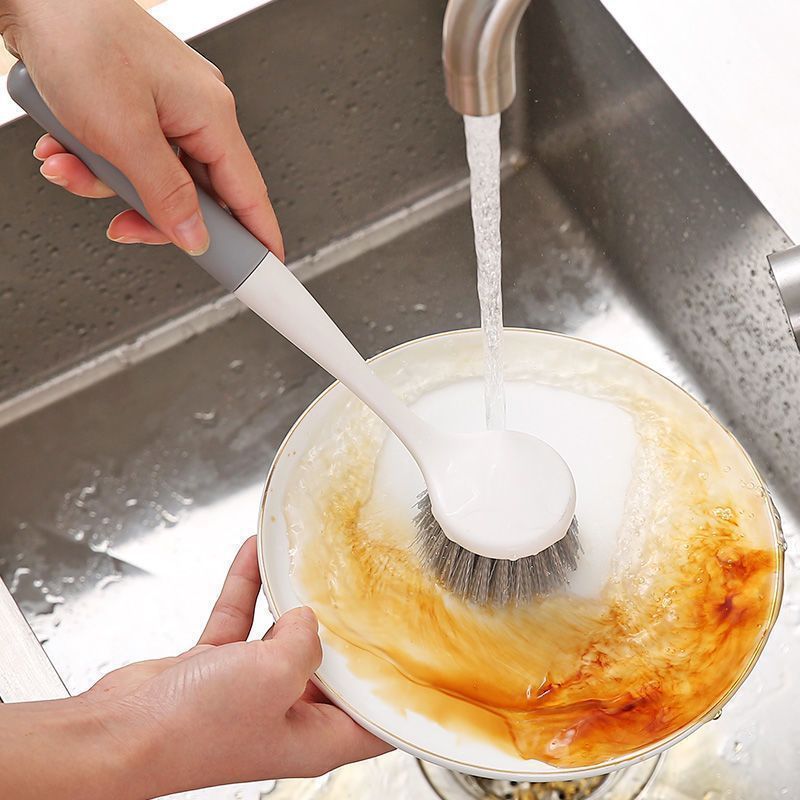 Long handle pot washing brush household small brush does not hurt pot brush pot artifact kitchen non-stick pan decontamination cleaning brush dishwashing brush