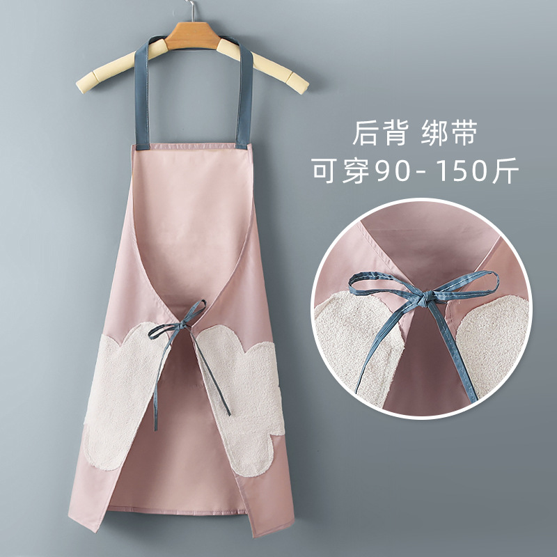 A Minimum Batch of Pvc Apron Custom-Made Kitchen Household High-Looking Women's Waterproof and Oil-Proof Half-Length Apron Cooking Sleeves