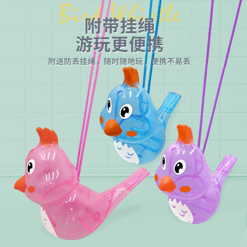New Transparent Water Bird Whistle for Kidsren to Play Musical Instruments, Baby Mouth Muscle Pronunciation Training, Can Add Water to Learn Bird Calling Whistle