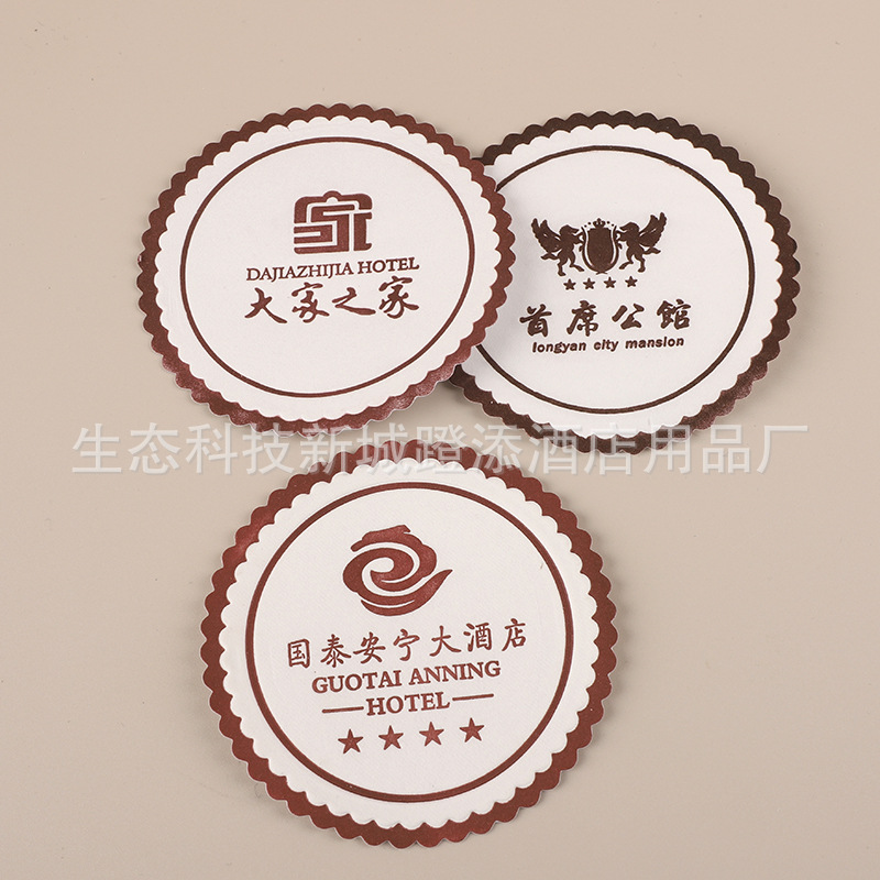 Disposable paper coaster absorbent coaster printable advertising round mat hotel supplies manufacturer sales